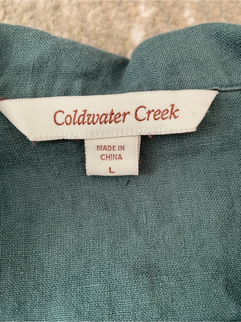 Coldwater Creek linen green jacket L - Picture 5 of 6